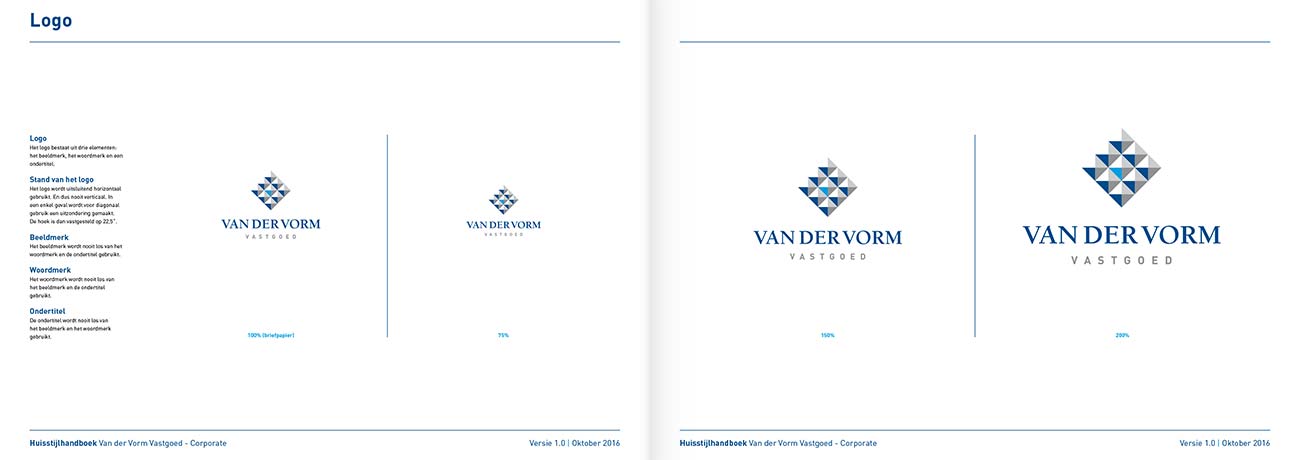 huisstijlhandboek Van der Vorm Vastgoed Groep logo